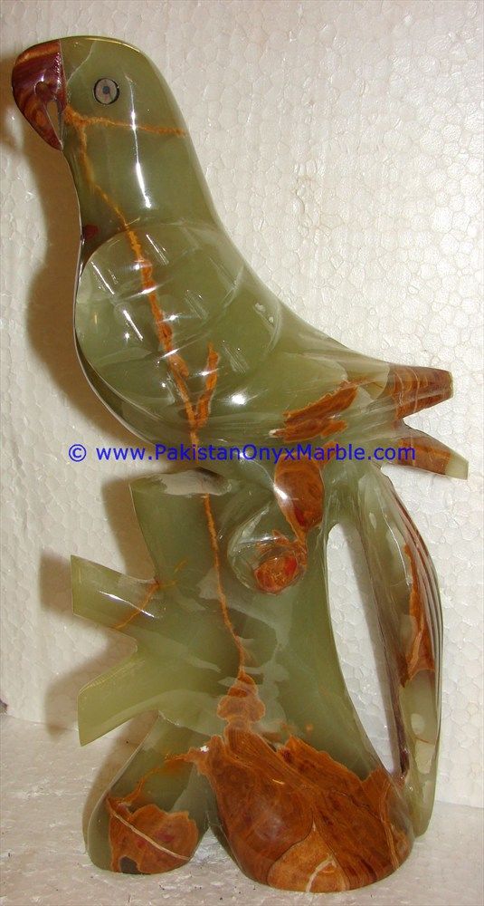 Onyx Carved Parrot Statue-04