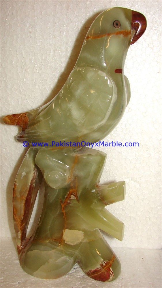 Onyx Carved Parrot Statue-05