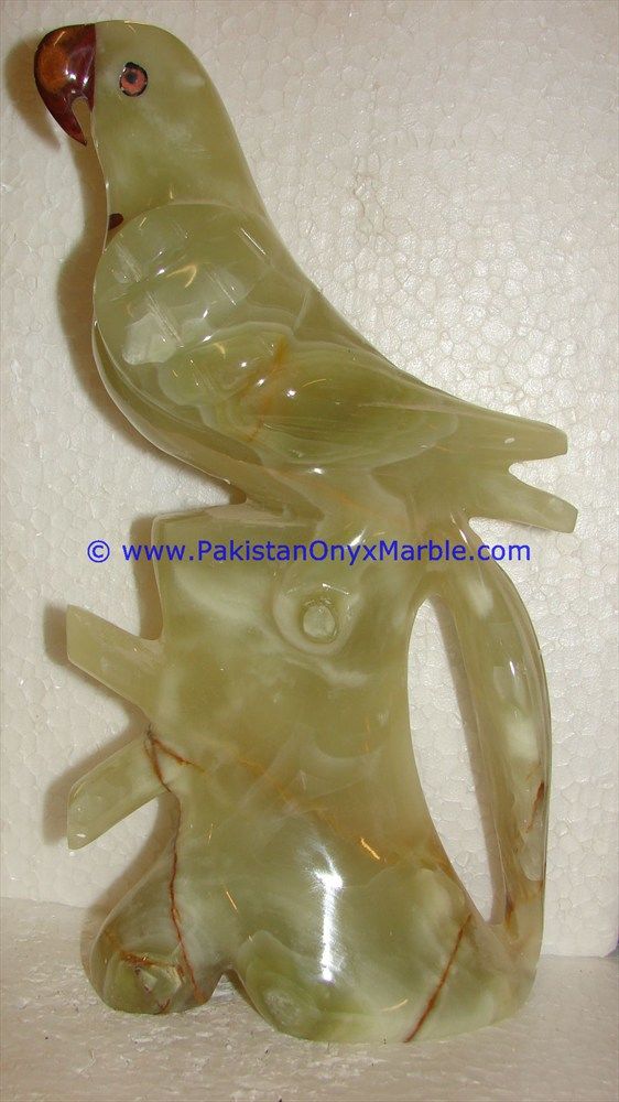 Onyx Carved Parrot Statue-06