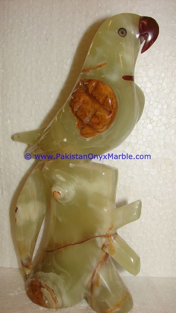 Onyx Carved Parrot Statue-07