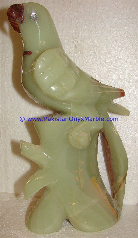 Onyx Carved Parrot Statue-08