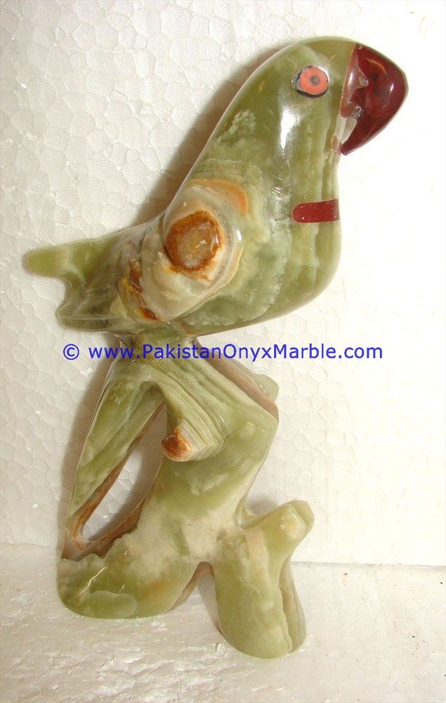 Onyx Carved Parrot Statue-19