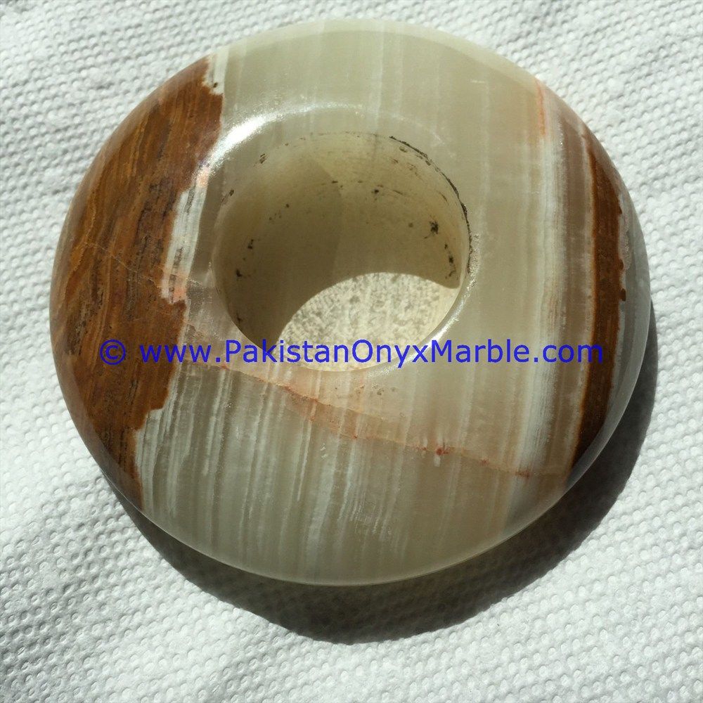 Onyx Candle holder Disk Shaped-09