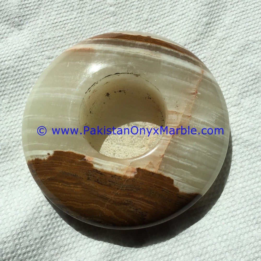 Onyx Candle holder Disk Shaped-10