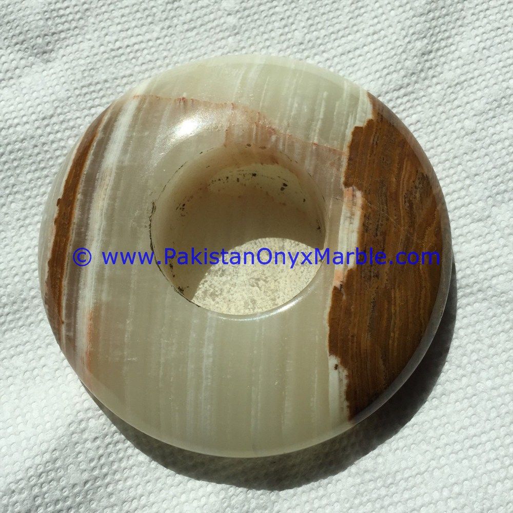 Onyx Candle holder Disk Shaped-11