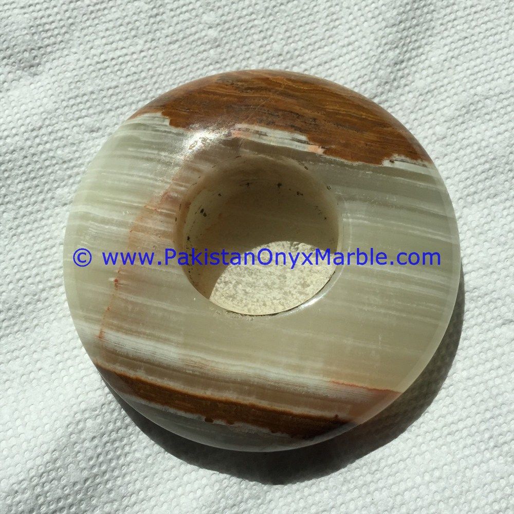 Onyx Candle holder Disk Shaped-12