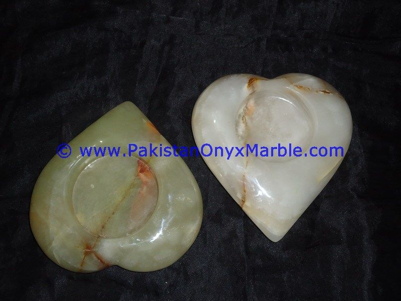 Onyx Heart Shaped Candle Holder Tea Lights-14