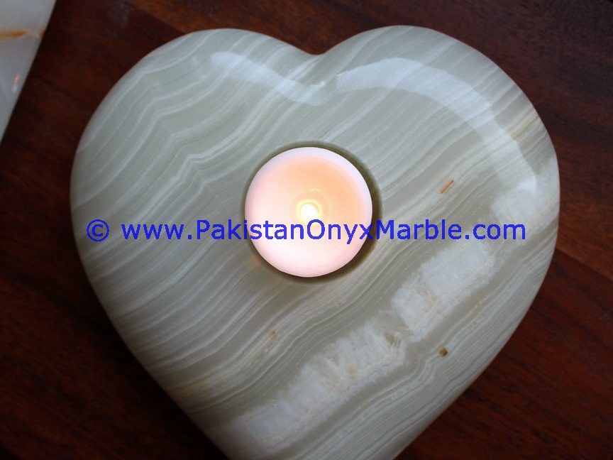 Onyx Heart Shaped Candle Holder Tea Lights-21