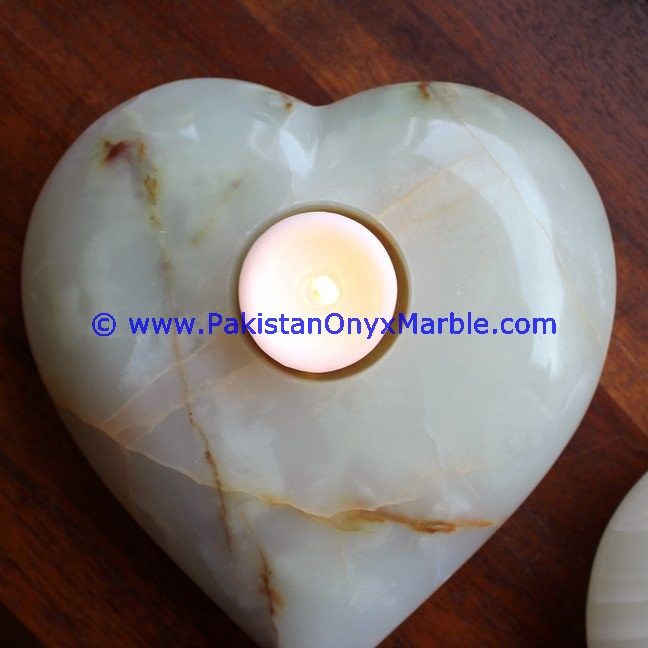 Onyx Heart Shaped Candle Holder Tea Lights-23