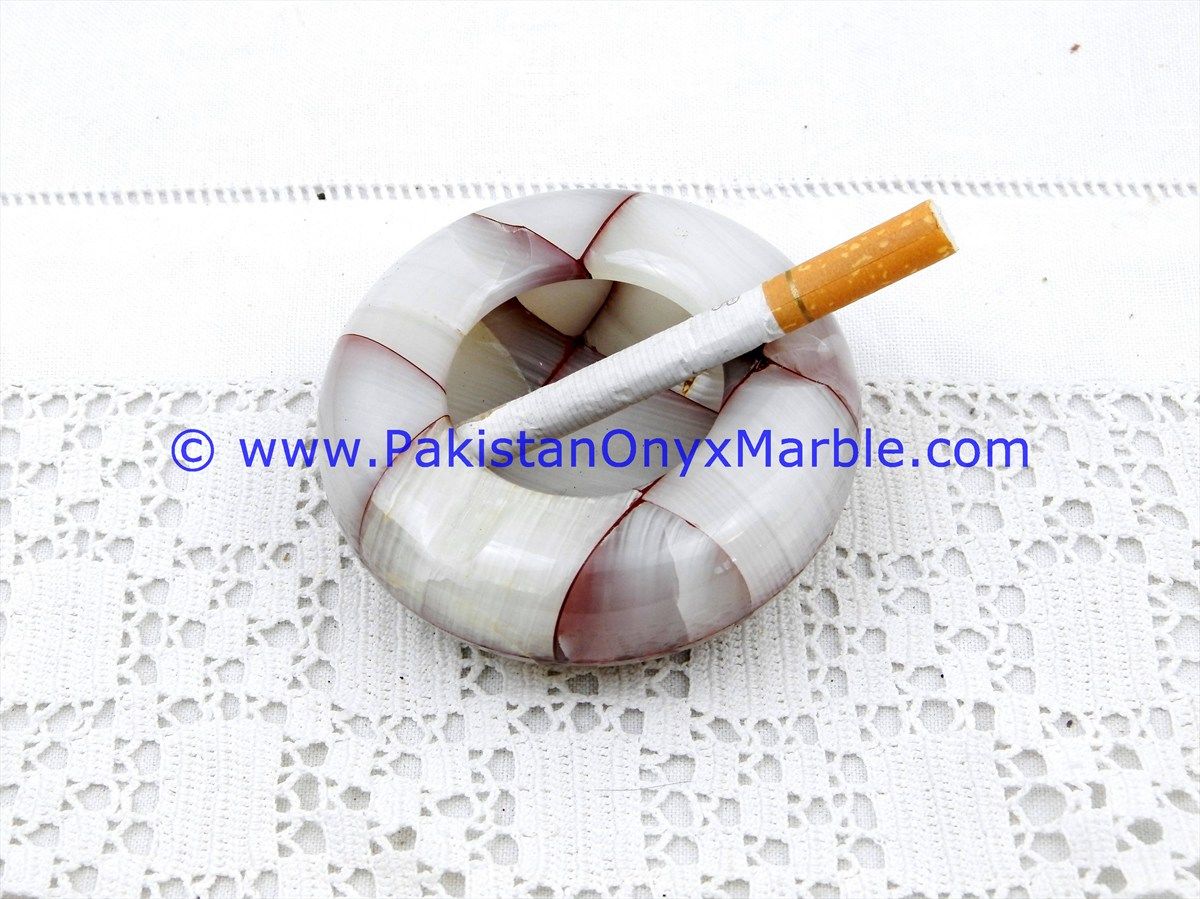 Onyx HandCarved Cigar Ashtrays colored patchwork tukri-12
