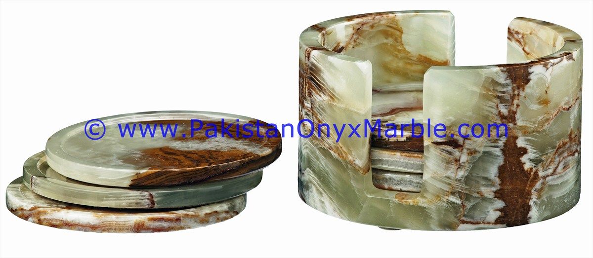 Green Onyx Coaster set drinking tea cup glasses coasters-07