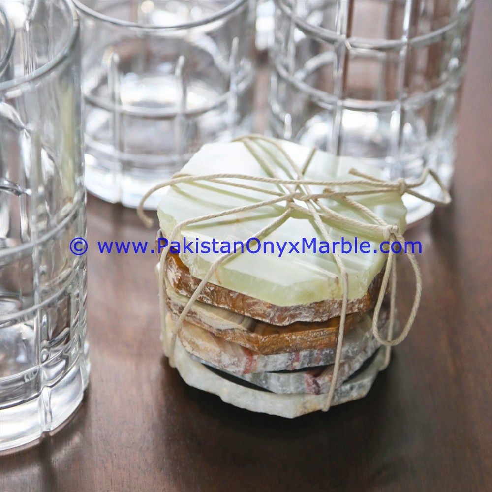 white Onyx Coaster set drinking tea cup glasses coasters-06