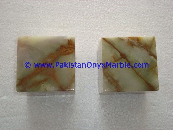 Multi green Onyx cube blocks handcarved polished paperweight-14