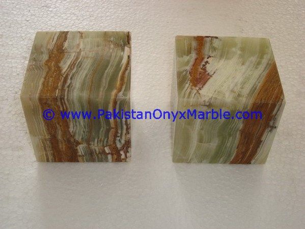 Multi green Onyx cube blocks handcarved polished paperweight-17