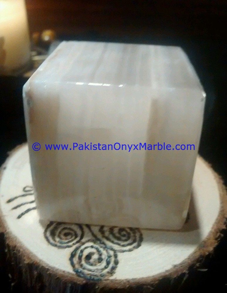white Onyx cube blocks handcarved polished paperweight-05