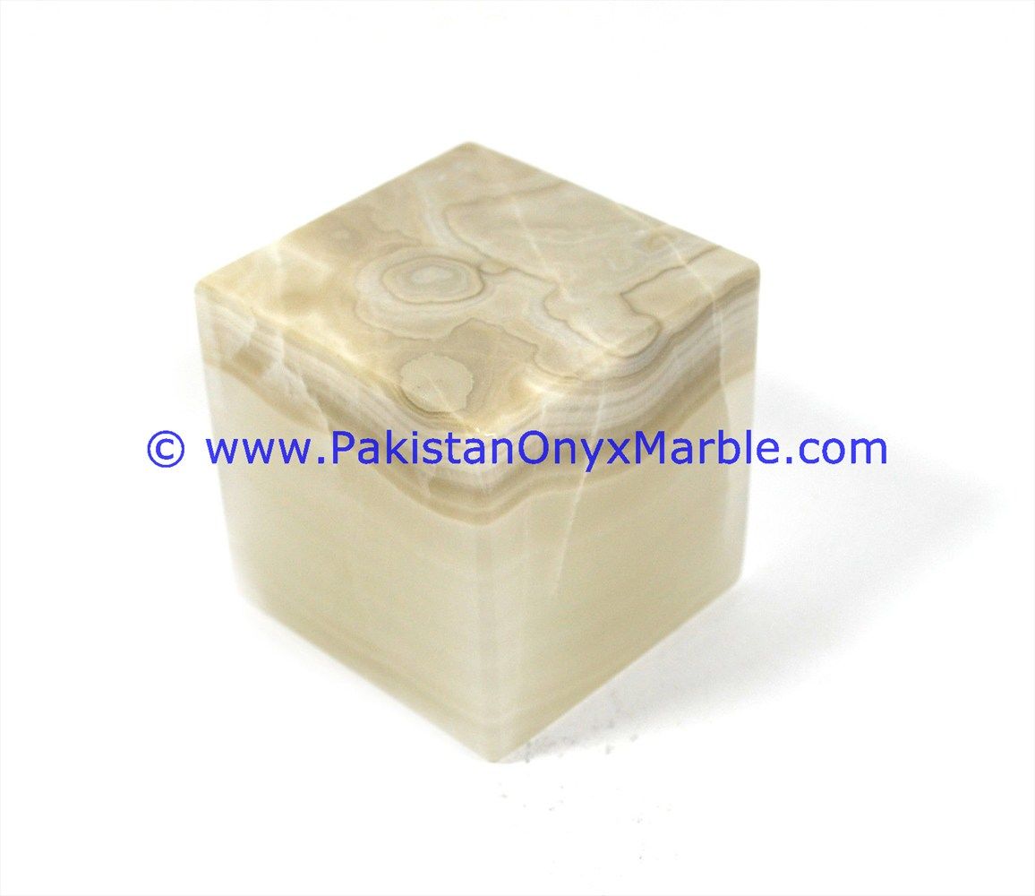 white Onyx cube blocks handcarved polished paperweight-13