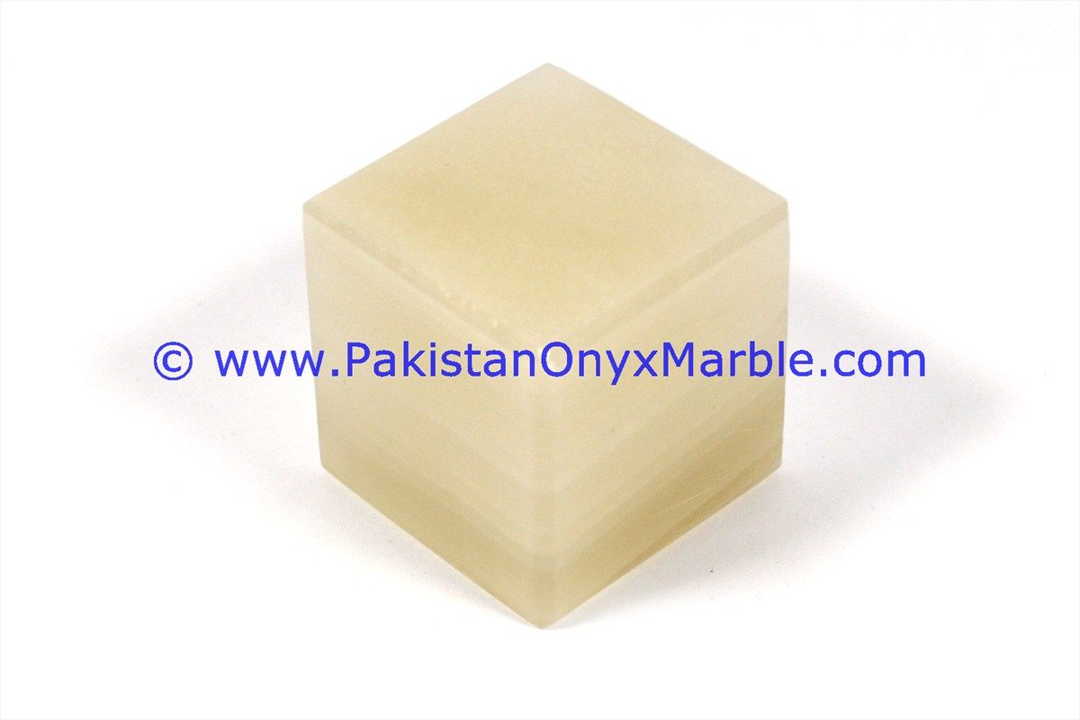 white Onyx cube blocks handcarved polished paperweight-14