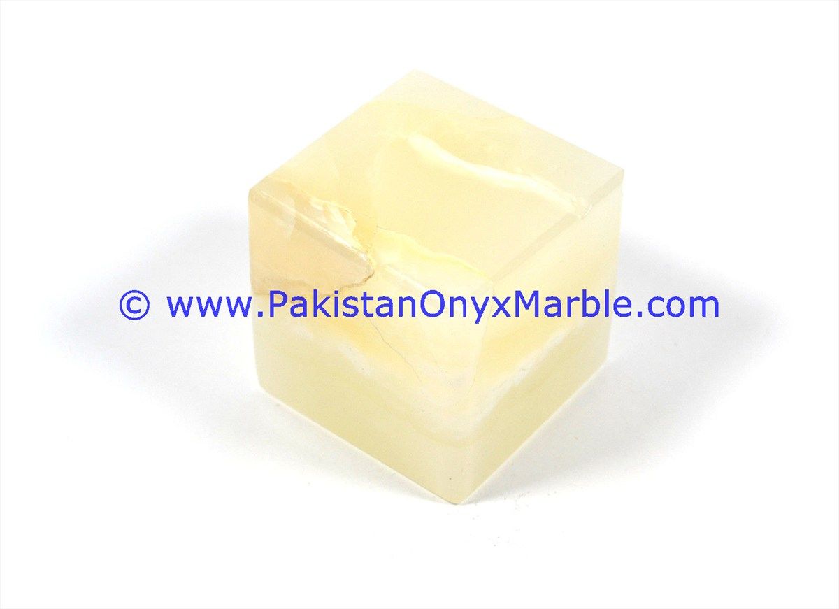 white Onyx cube blocks handcarved polished paperweight-19