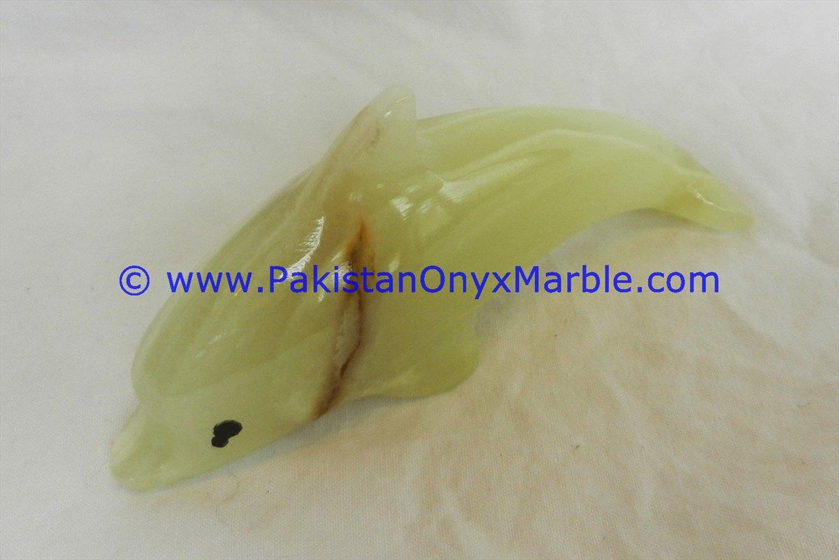  Green Onyx Dolphins fish Handcarved statue sculpture figurine-09
