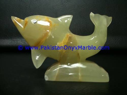  Green Onyx Dolphins fish Handcarved statue sculpture figurine-10