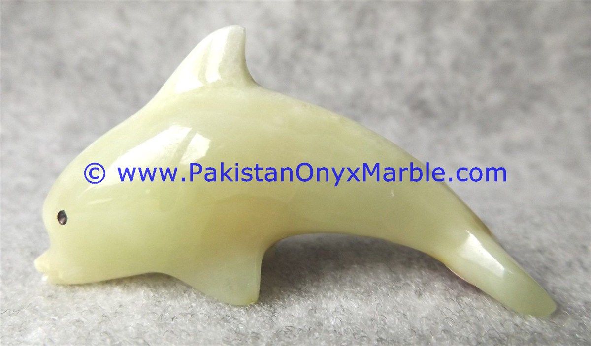  Green Onyx Dolphins fish Handcarved statue sculpture figurine-18