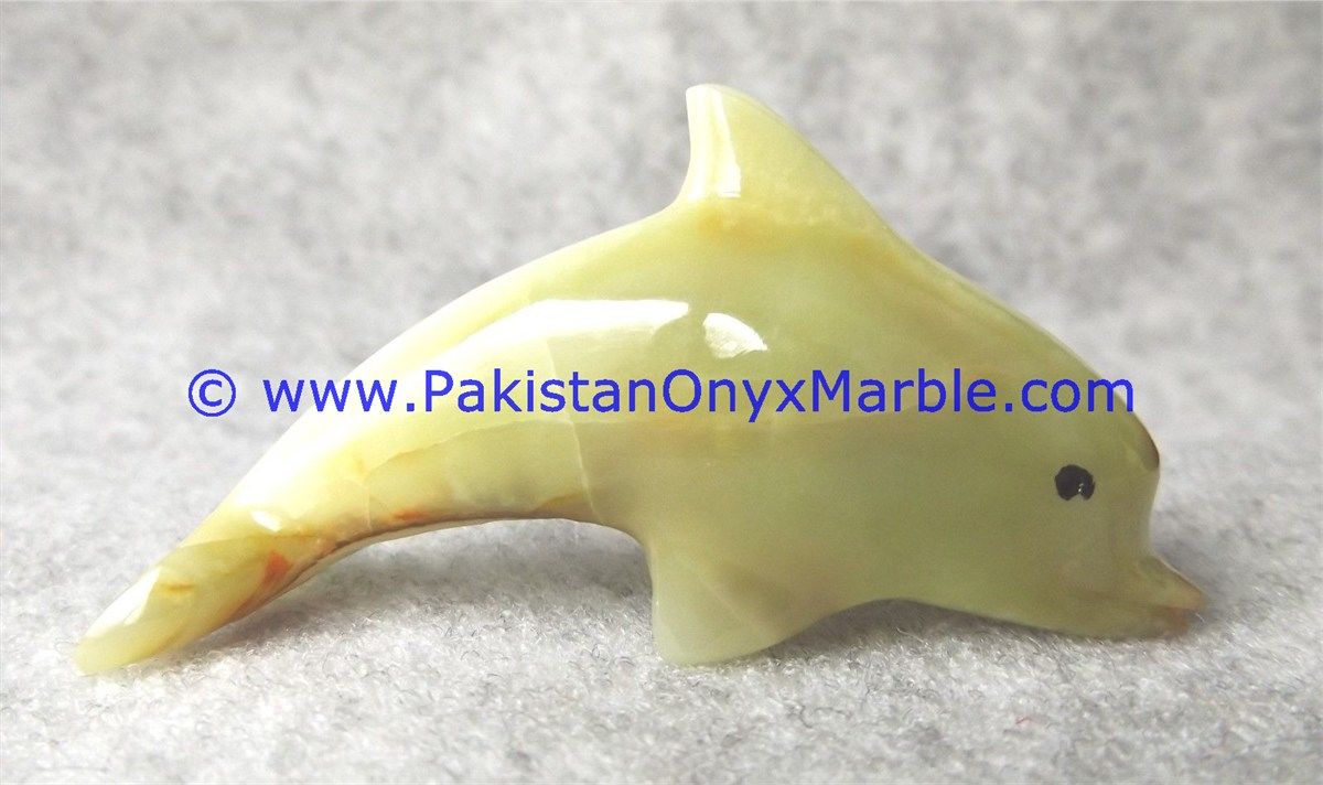  Green Onyx Dolphins fish Handcarved statue sculpture figurine-19