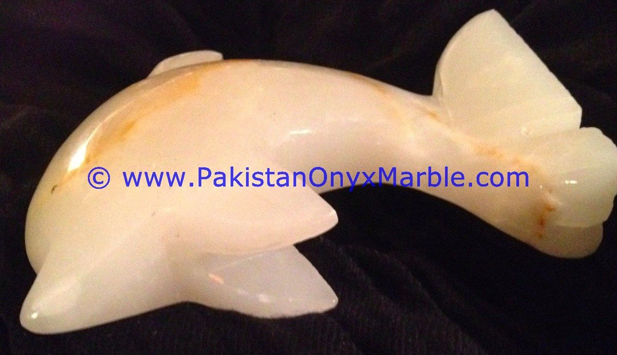  light green Onyx Dolphins fish Handcarved statue sculpture figurine-09