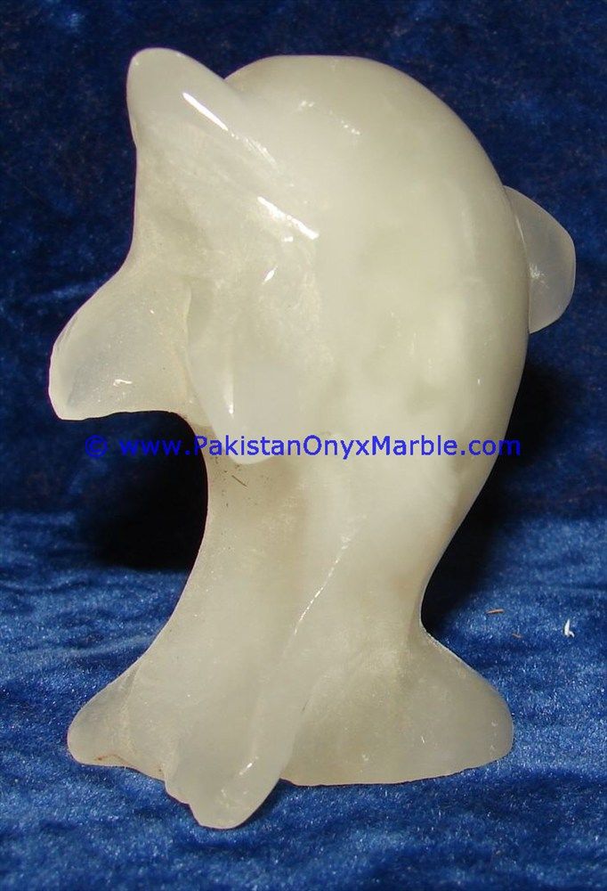  light green Onyx Dolphins fish Handcarved statue sculpture figurine-14