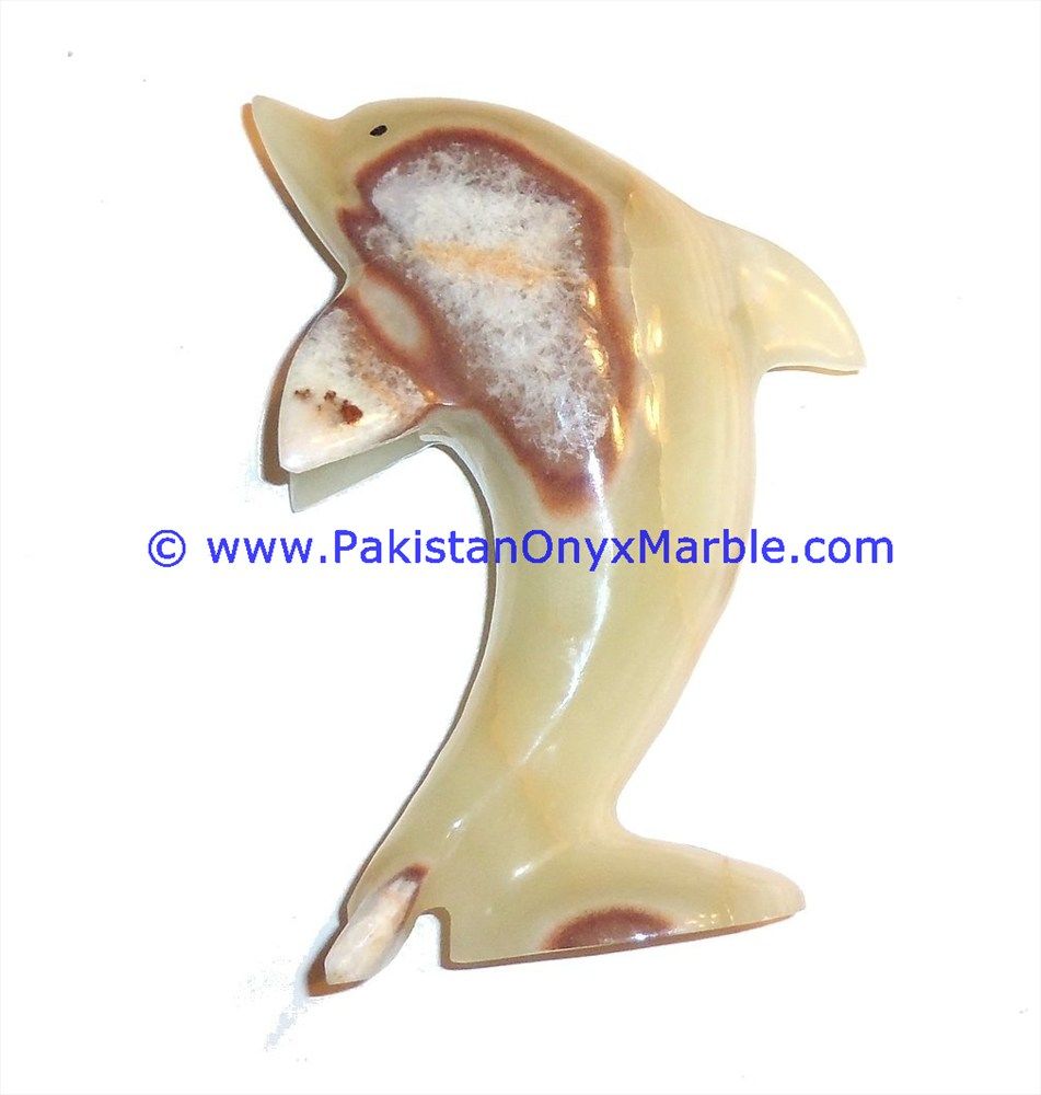  multi green Onyx Dolphins fish Handcarved statue sculpture figurine-11