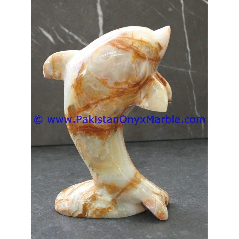  multi green Onyx Dolphins fish Handcarved statue sculpture figurine-18