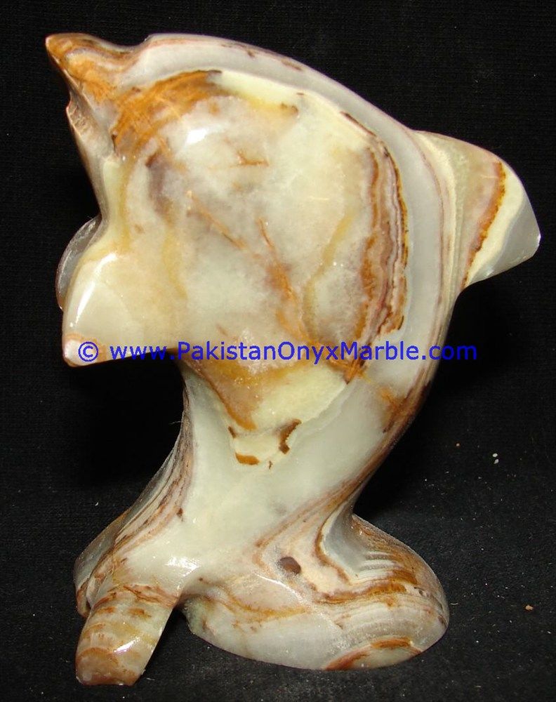  multi green Onyx Dolphins fish Handcarved statue sculpture figurine-21