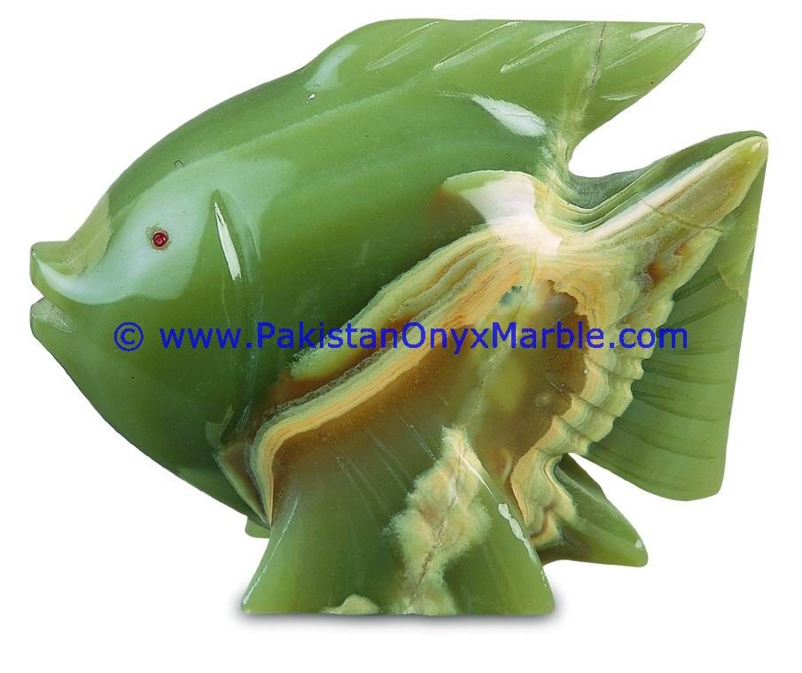  Green Onyx Fish Handcarved Statue Sculpture Figurine-07