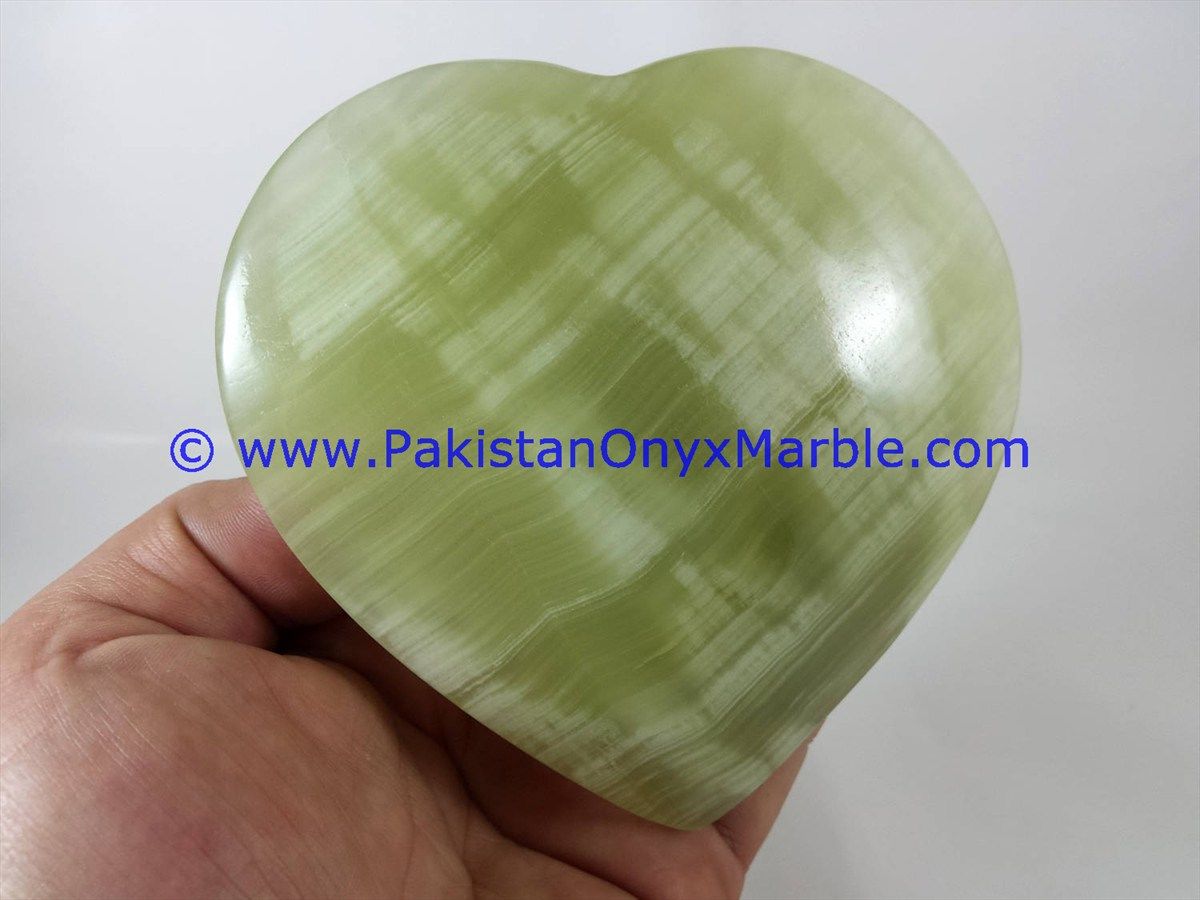 Green Onyx handcarved Heart-10