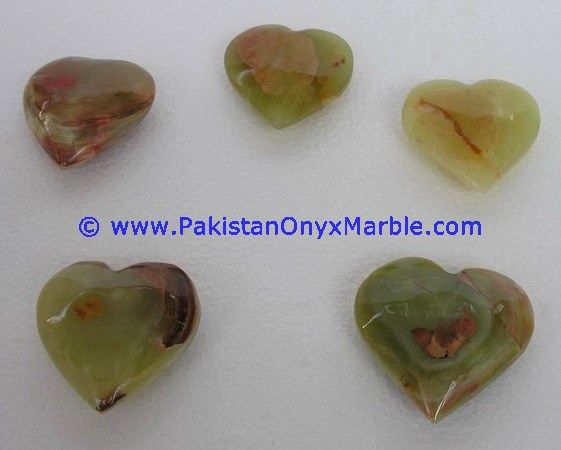 Green Onyx handcarved Heart-14
