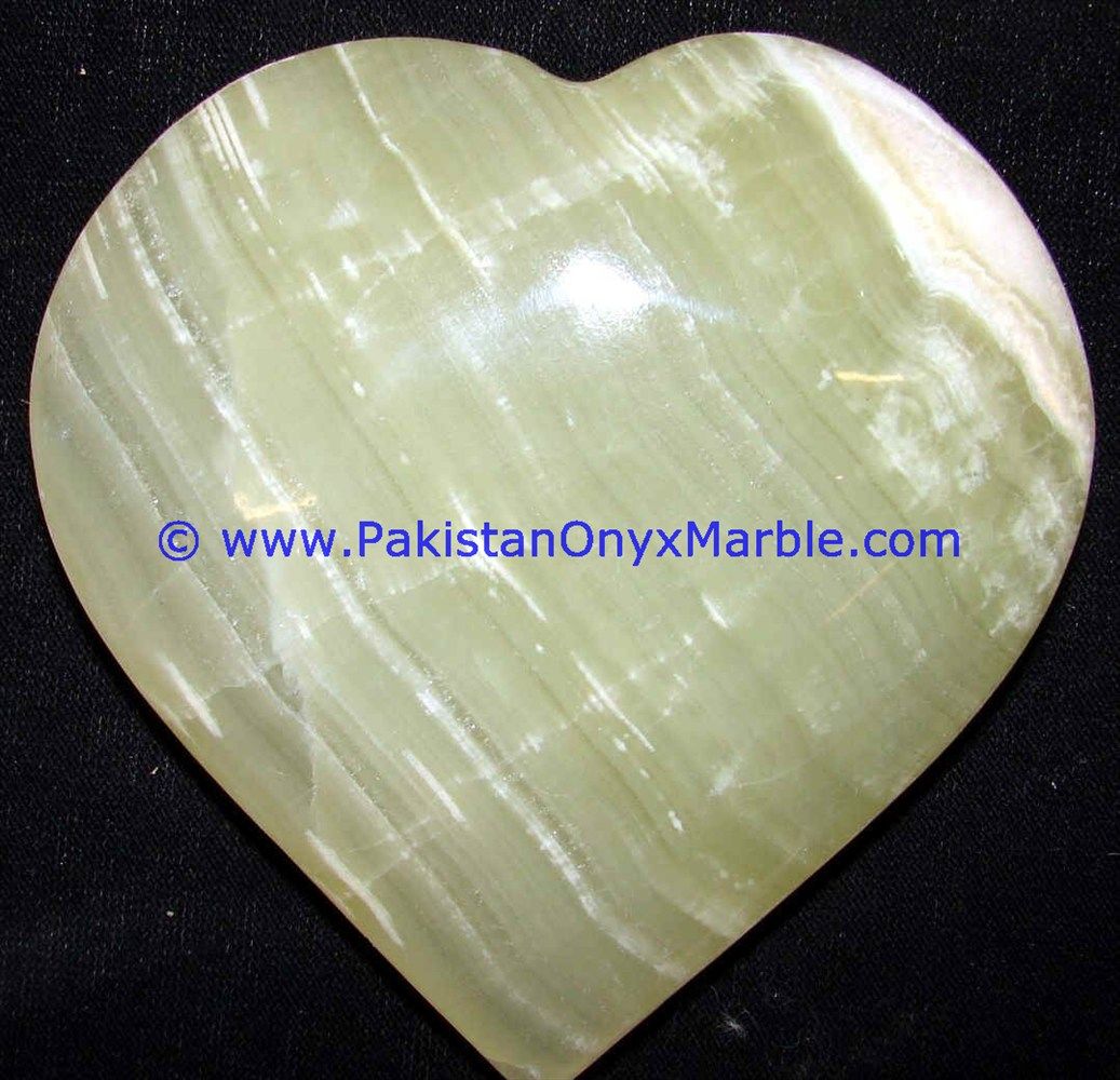 Light Green Onyx handcarved Heart-12
