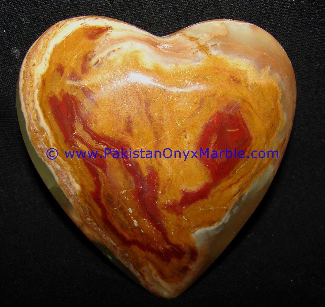 Multi Brown Onyx handcarved Heart-09