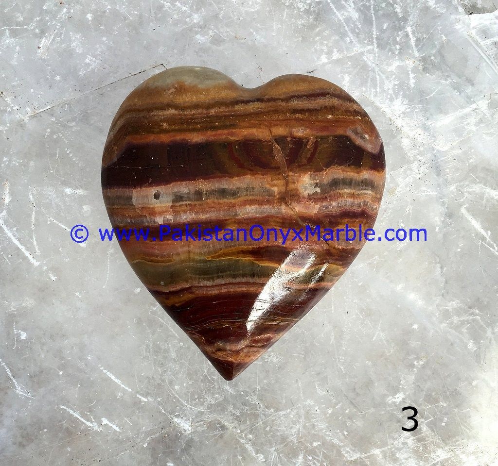 Multi Brown Onyx handcarved Heart-11