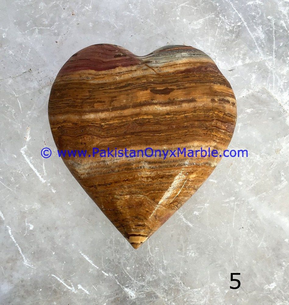 Multi Brown Onyx handcarved Heart-12