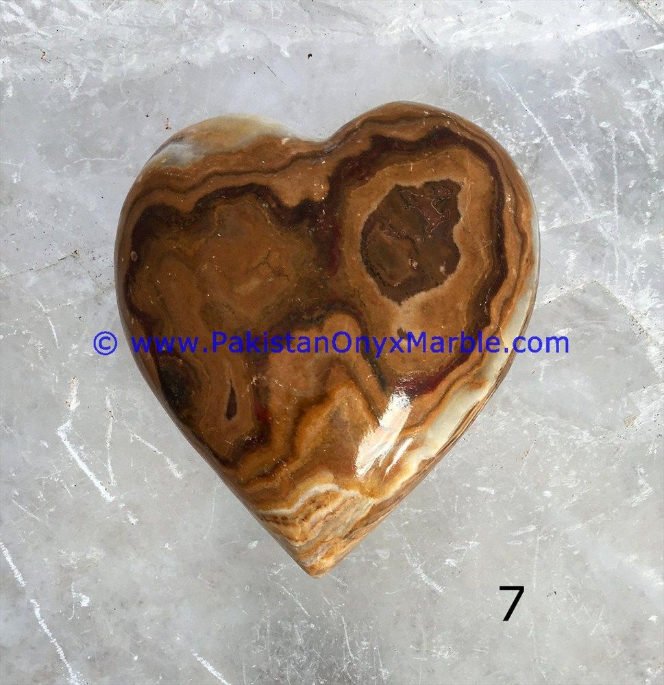 Multi Brown Onyx handcarved Heart-20