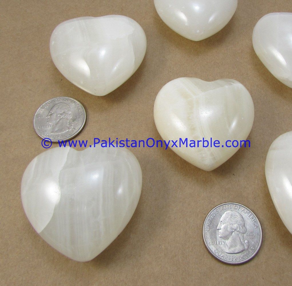 White Onyx handcarved Heart-05