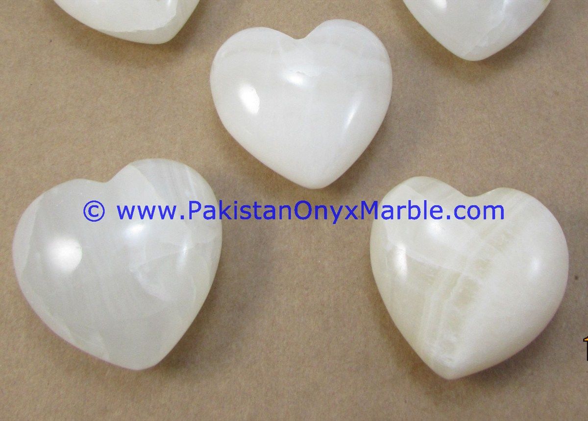 White Onyx handcarved Heart-08