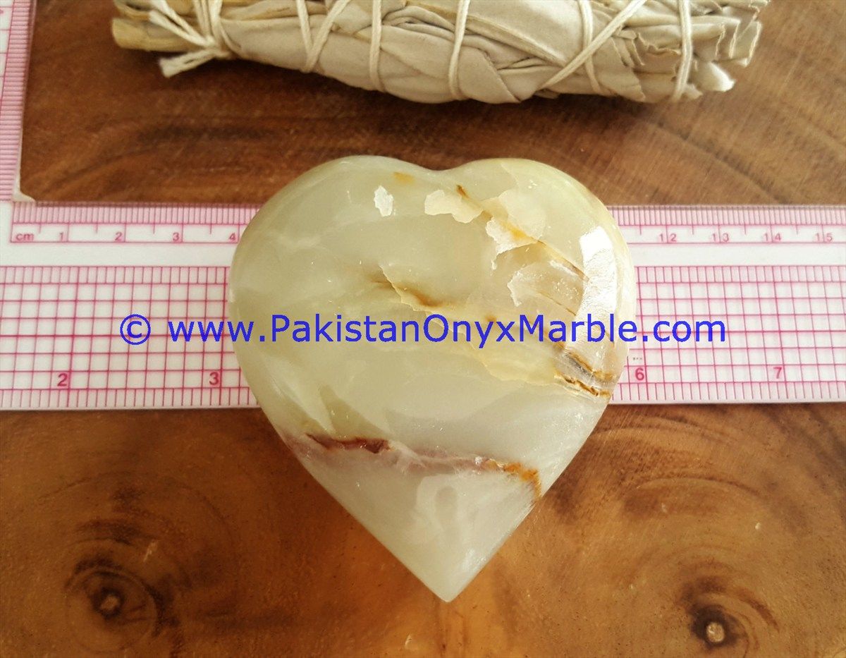 White Onyx handcarved Heart-10