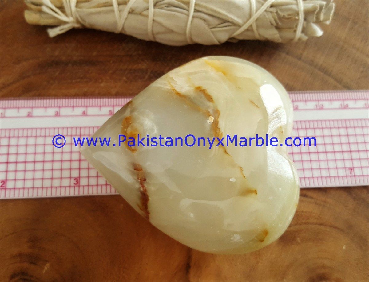 White Onyx handcarved Heart-11