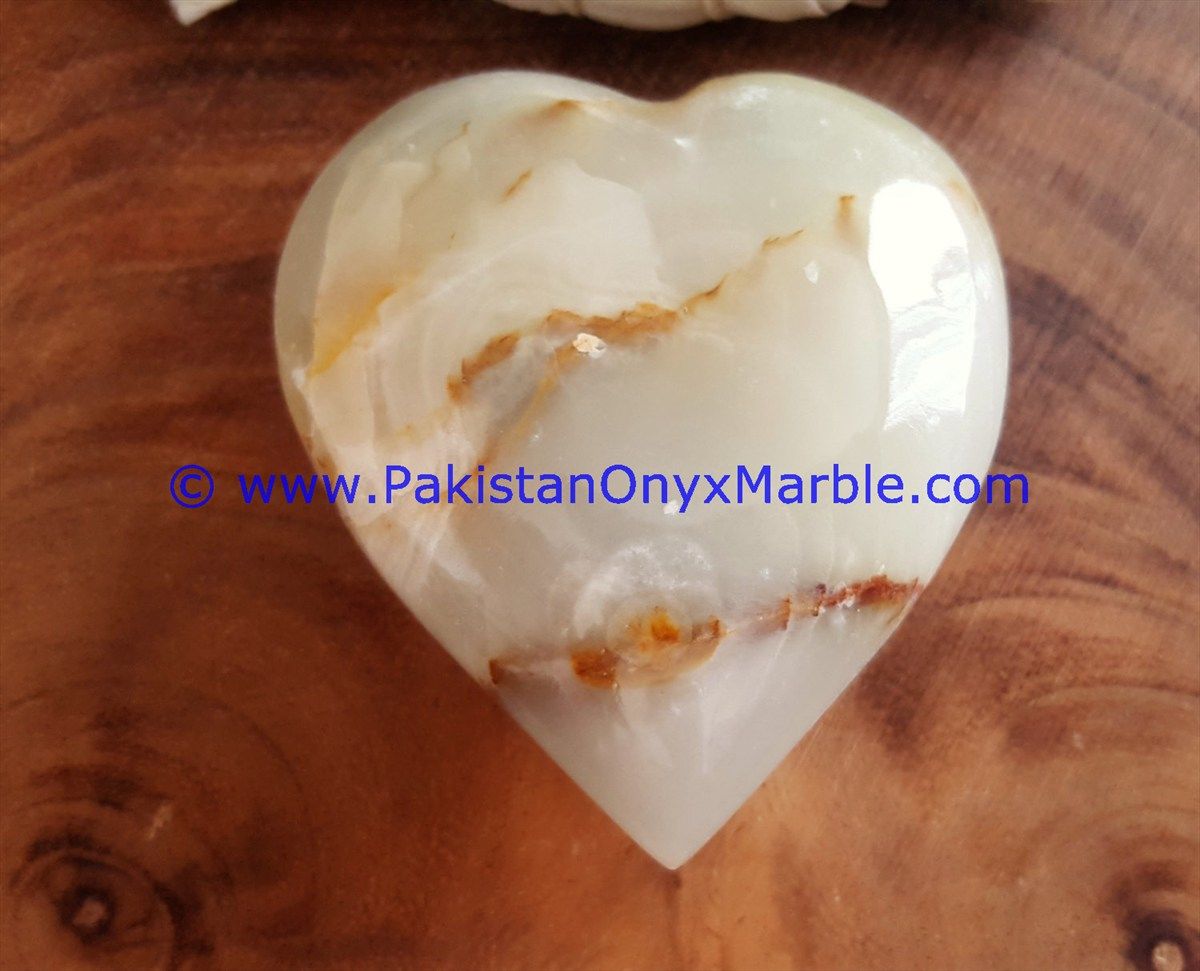 White Onyx handcarved Heart-12
