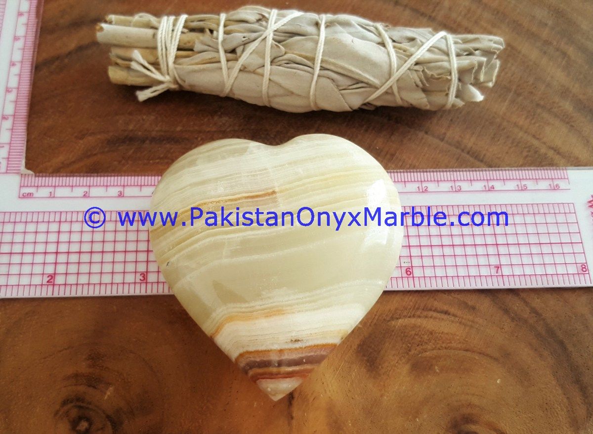 White Onyx handcarved Heart-13