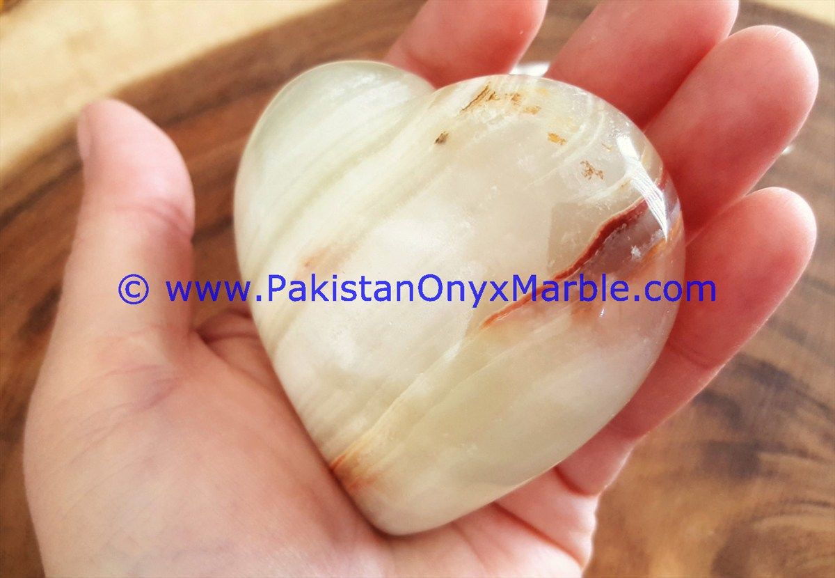 White Onyx handcarved Heart-20