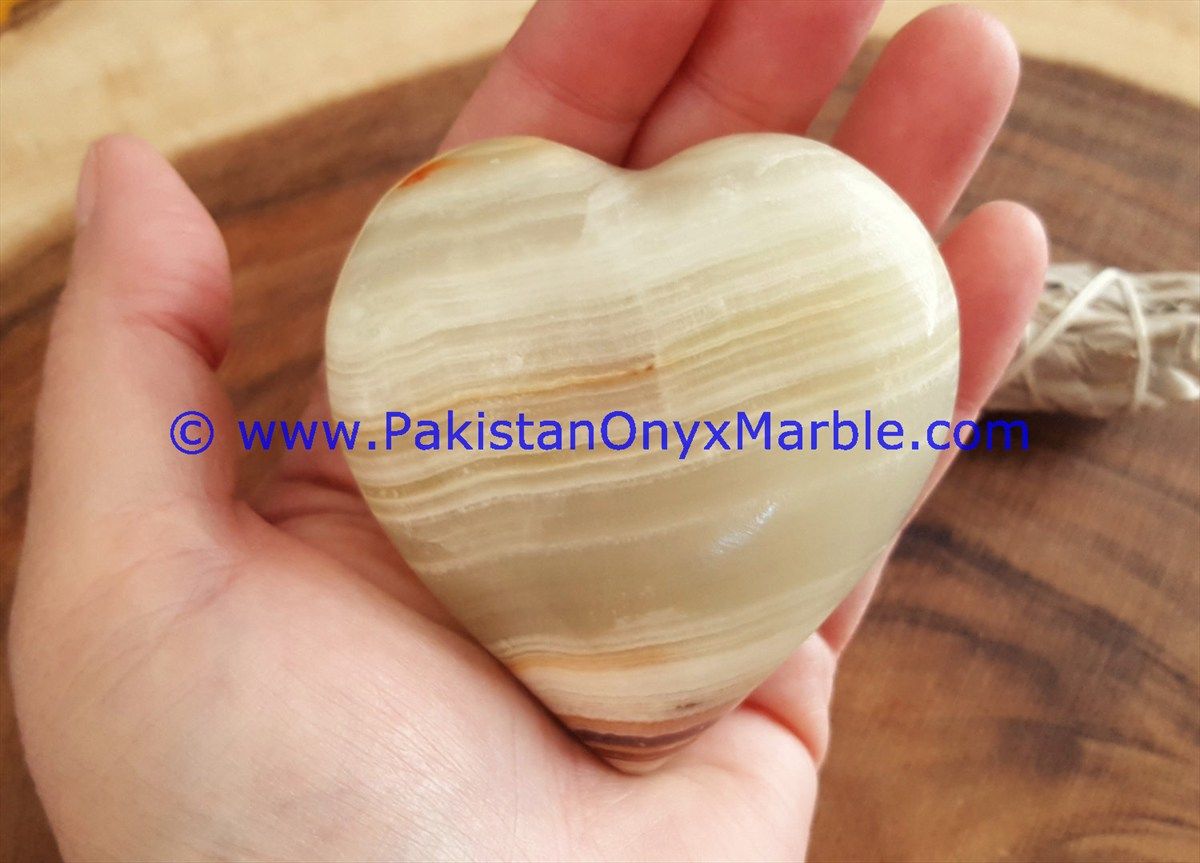 White Onyx handcarved Heart-23