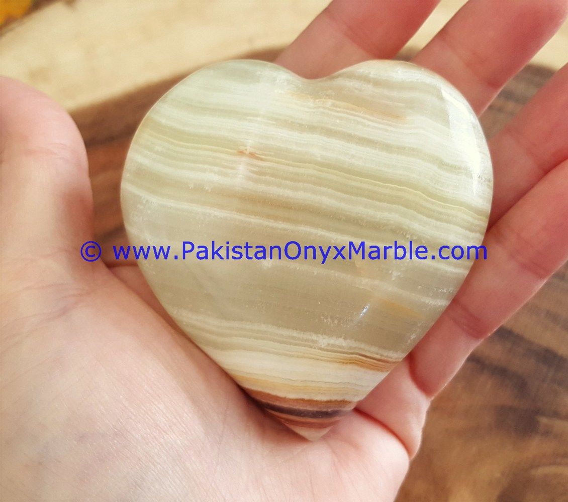 White Onyx handcarved Heart-24