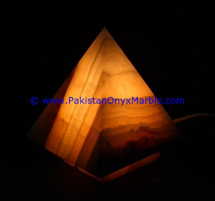Onyx pyramids Shaped Lamp-12