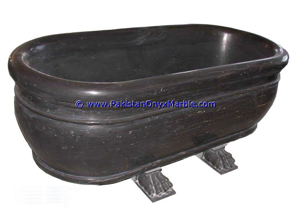 marble bathtub natural stone Jet Black , Black and gold Marble bathtubs-01
